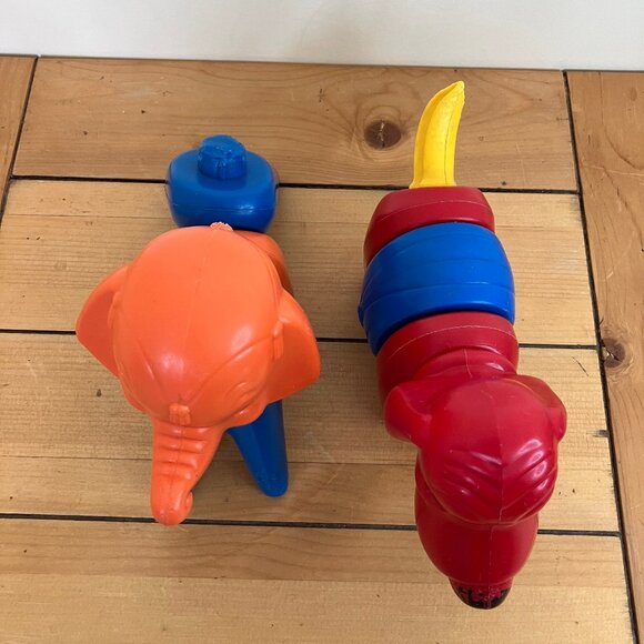 Tupperware Zoo It Yourself Dog Elephant Mix Match Toys Vintage Tuppertoy Canada - Picture 11 of 13